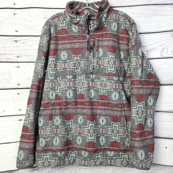 Powder River Outfitters Aztec Fleece Quarter Zip XXL - Picture 1 of 8
